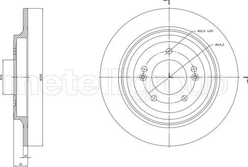 Metelli 23-1819C - Тормозной диск autosila-amz.com