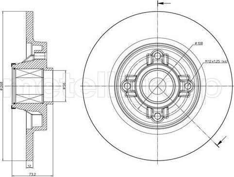 Metelli 23-1395 - Тормозной диск autosila-amz.com