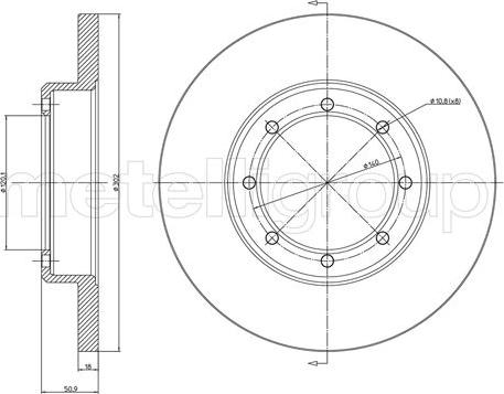 Metelli 23-1358C - Тормозной диск autosila-amz.com