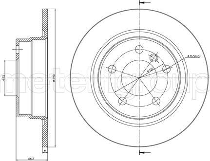 Metelli 23-1366C - Тормозной диск autosila-amz.com