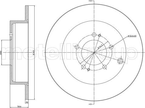 Metelli 23-1332C - Тормозной диск autosila-amz.com