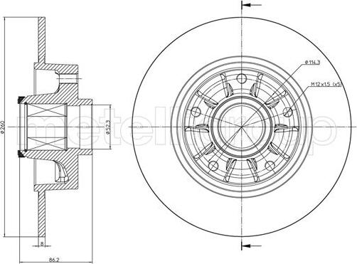 Metelli 23-1241 - Тормозной диск autosila-amz.com