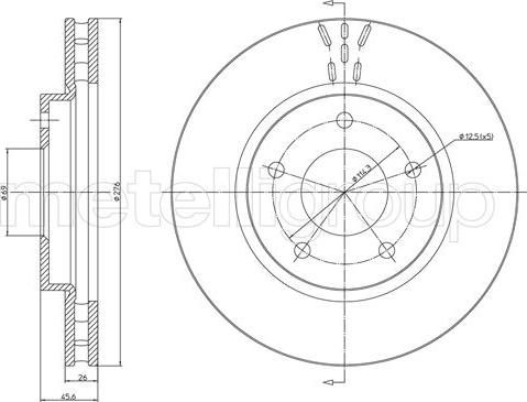 Metelli 23-1269C - Тормозной диск autosila-amz.com