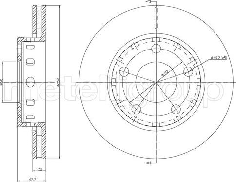 Metelli 23-1210C - Тормозной диск autosila-amz.com