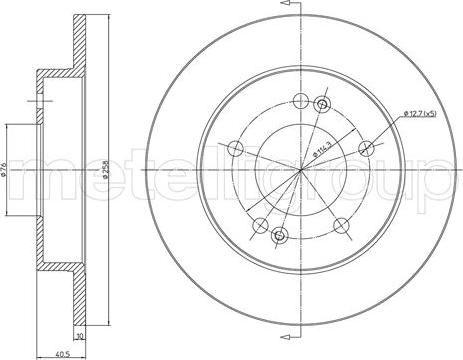 Metelli 23-1284C - Тормозной диск autosila-amz.com