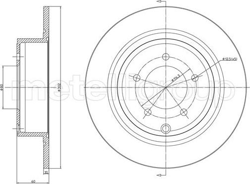 Metelli 23-1223C - Тормозной диск autosila-amz.com