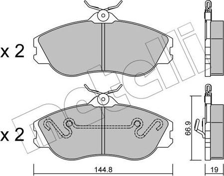 Metelli 22-0663-0 - Колодки торм. диск. autosila-amz.com