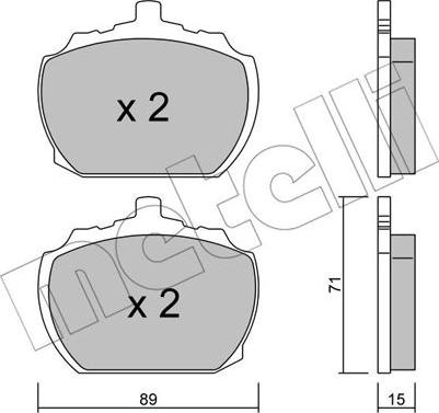 Metelli 22-0678-0 - Тормозные колодки, дисковые, комплект autosila-amz.com