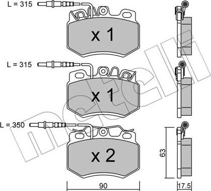 Metelli 22-0049-2 - Тормозные колодки, дисковые, комплект autosila-amz.com