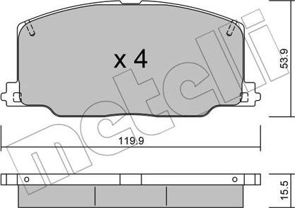 Metelli 22-0067-0 - Колодки торм. диск. autosila-amz.com