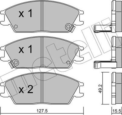 Metelli 22-0081-1 - Тормозные колодки, дисковые, комплект autosila-amz.com