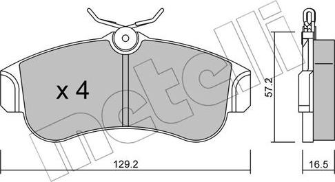 Metelli 22-0123-0 - Тормозные колодки, дисковые, комплект autosila-amz.com