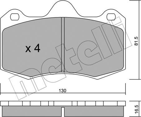 Metelli 22-0392-0 - Тормозные колодки, дисковые, комплект autosila-amz.com