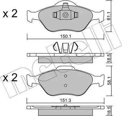 Parts-Mall PK2-010 - Тормозные колодки, дисковые, комплект autosila-amz.com