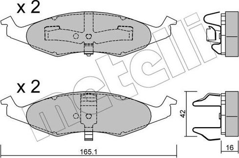 Metelli 22-0713-0 - Тормозные колодки, дисковые, комплект autosila-amz.com