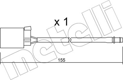 Metelli SU.015 - Сигнализатор, износ тормозных колодок autosila-amz.com