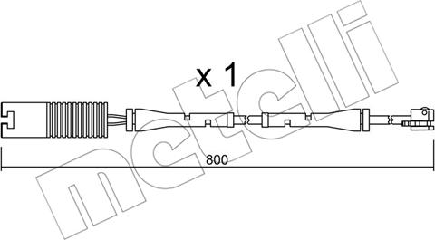 Metelli SU.083 - Сигнализатор, износ тормозных колодок autosila-amz.com