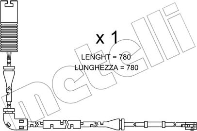 Metelli SU.153 - Сигнализатор, износ тормозных колодок autosila-amz.com