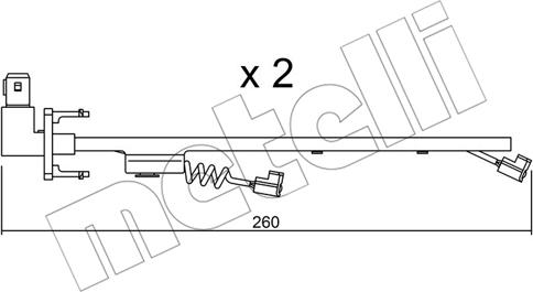 Metelli SU.184K - Сигнализатор, износ тормозных колодок autosila-amz.com