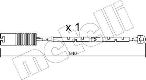 Metelli SU.123 - Сигнализатор, износ тормозных колодок autosila-amz.com