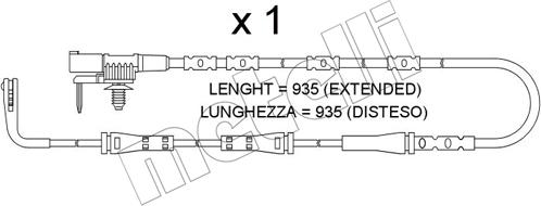 Metelli SU.392 - Сигнализатор, износ тормозных колодок autosila-amz.com