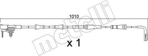 Metelli SU.397 - Сигнализатор, износ тормозных колодок autosila-amz.com