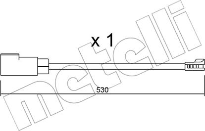 Metelli SU.340 - Сигнализатор, износ тормозных колодок autosila-amz.com