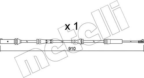 Metelli SU.350 - Сигнализатор, износ тормозных колодок autosila-amz.com