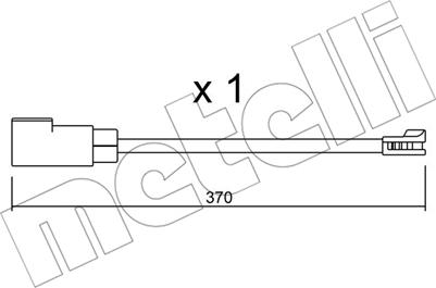 Metelli SU.339 - Сигнализатор, износ тормозных колодок autosila-amz.com