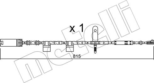 Metelli SU.324 - Сигнализатор, износ тормозных колодок autosila-amz.com