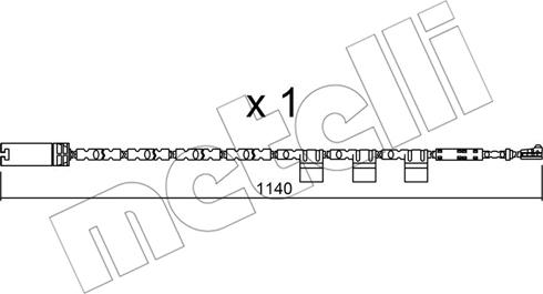 Metelli SU.325 - Сигнализатор, износ тормозных колодок autosila-amz.com