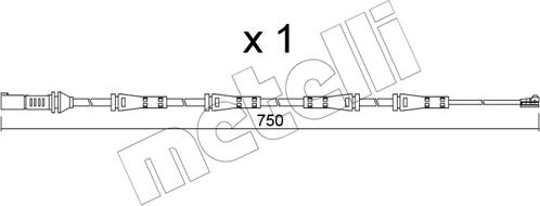 Metelli SU.373 - Сигнализатор, износ тормозных колодок autosila-amz.com