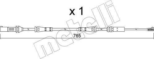 Metelli SU.372 - Сигнализатор, износ тормозных колодок autosila-amz.com