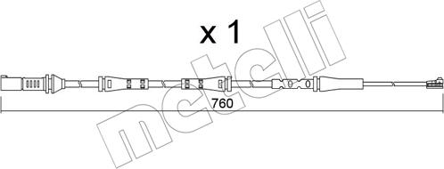 Metelli SU.377 - Сигнализатор, износ тормозных колодок autosila-amz.com