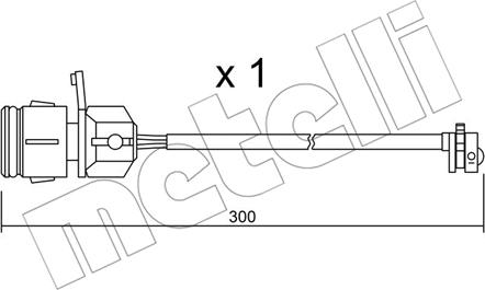 Metelli SU.249 - Сигнализатор, износ тормозных колодок autosila-amz.com