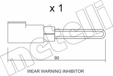 Metelli SU.258 - Сигнализатор, износ тормозных колодок autosila-amz.com