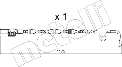 Metelli SU.253 - Сигнализатор, износ тормозных колодок autosila-amz.com