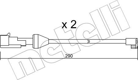 Metelli SU.204K - Сигнализатор, износ тормозных колодок autosila-amz.com