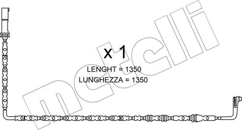 Metelli SU.286 - Сигнализатор, износ тормозных колодок autosila-amz.com