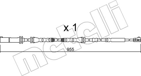 Metelli SU.280 - Сигнализатор, износ тормозных колодок autosila-amz.com