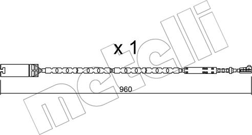 Metelli SU.281 - Сигнализатор, износ тормозных колодок autosila-amz.com