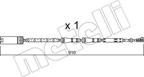 Metelli SU.282 - Сигнализатор, износ тормозных колодок autosila-amz.com