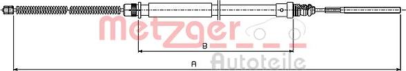 Metzger 491.5 - Тросик, cтояночный тормоз autosila-amz.com