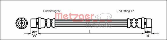 Metzger 4114600 - Тормозной шланг autosila-amz.com