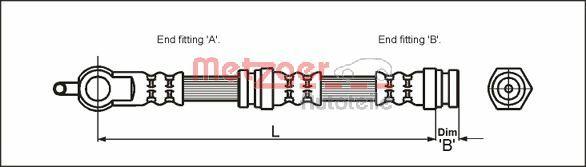 Metzger 4114064 - Тормозной шланг autosila-amz.com