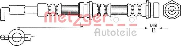 Metzger 4114062 - Тормозной шланг autosila-amz.com