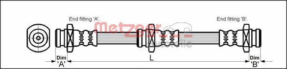 Metzger 4114790 - Тормозной шланг autosila-amz.com