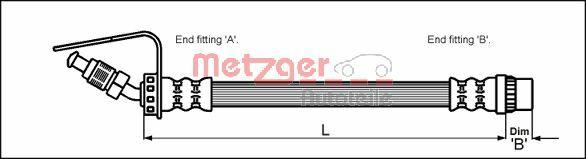 Metzger 4114761 - Тормозной шланг autosila-amz.com