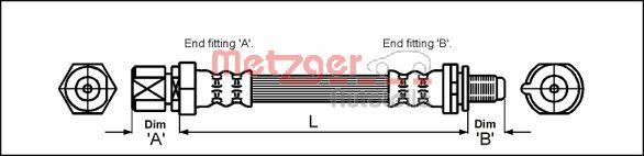 Metzger 4114730 - Тормозной шланг autosila-amz.com