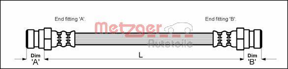 Metzger 4114773 - Тормозной шланг autosila-amz.com
